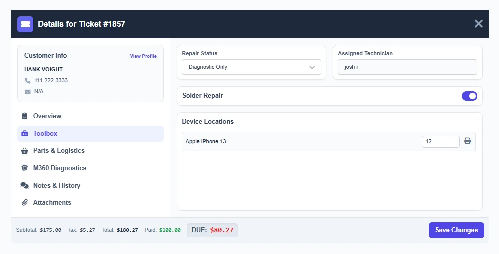 Live Ticket Assignment UI